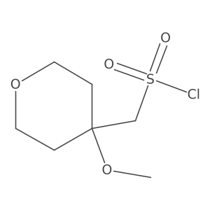 (4-Methoxyoxan-4-yl)methanesulfonyl chloride结构式