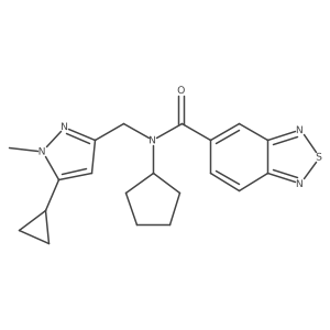 N-cyclopentyl-N-((5-cyclopropyl-1-methyl-1H-pyrazol-3-yl)methyl)benzo[c][1,2,5]thiadiazole-5-carboxamide Structure