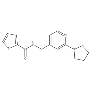 N-((2-(pyrrolidin-1-yl)pyrimidin-4-yl)methyl)thiophene-2-carboxamide Structure