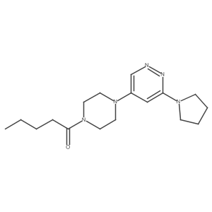 1-(4-(6-(Pyrrolidin-1-yl)pyridazin-4-yl)piperazin-1-yl)pentan-1-one Structure