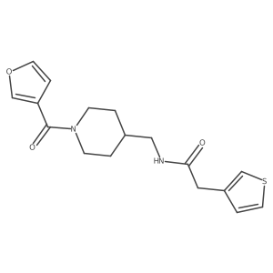 N-((1-(furan-3-carbonyl)piperidin-4-yl)methyl)-2-(thiophen-3-yl)acetamide Structure