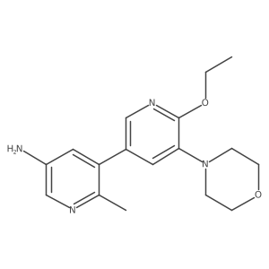 6'-Ethoxy-2-methyl-5'-morpholino-[3,3'-bipyridin]-5-amine结构式