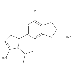 5-(7-chloro-2H-1,3-benzodioxol-5-yl)-1-(propan-2-yl)imidazolidin-2-imine hydrobromide结构式
