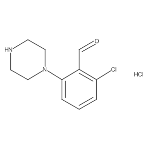 2-Chloro-6-(piperazin-1-yl)benzaldehyde hydrochloride结构式