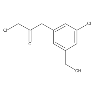 1-Chloro-3-(3-chloro-5-(hydroxymethyl)phenyl)propan-2-one结构式