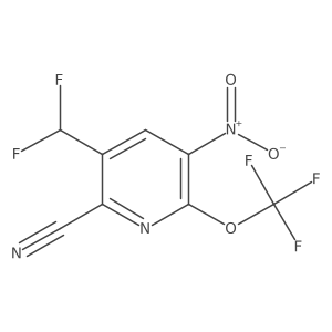 3-(Difluoromethyl)-5-nitro-6-(trifluoromethoxy)picolinonitrile结构式
