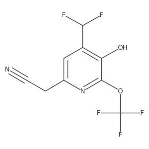 2-[4-(difluoromethyl)-5-hydroxy-6-(trifluoromethoxy)-2-pyridyl]acetonitrile Structure