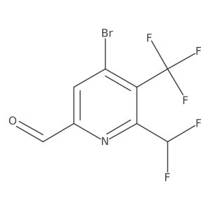 4-Bromo-6-(difluoromethyl)-5-(trifluoromethyl)picolinaldehyde Structure