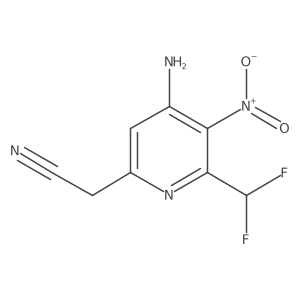 2-(4-Amino-6-(difluoromethyl)-5-nitropyridin-2-yl)acetonitrile结构式