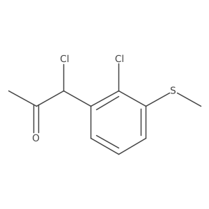 1-Chloro-1-(2-chloro-3-(methylthio)phenyl)propan-2-one结构式