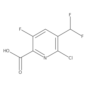 6-Chloro-5-(difluoromethyl)-3-fluoropicolinic acid Structure