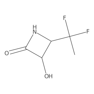 4-(1,1-Difluoroethyl)-3-hydroxy-azetidin-2-one结构式