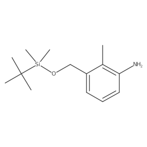 3-(((tert-Butyldimethylsilyl)oxy)methyl)-2-methylaniline结构式