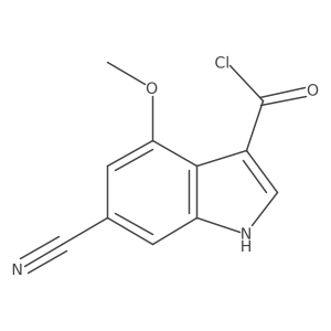 6-cyano-4-methoxy-1H-indole-3-carbonyl chloride Structure