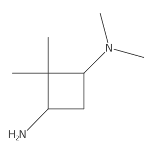 N1,N1,2,2-Tetramethylcyclobutane-1,3-diamine结构式