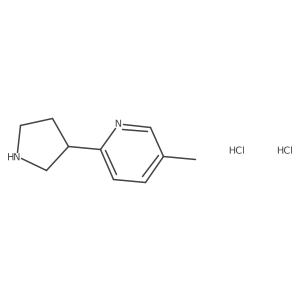 5-Methyl-2-(pyrrolidin-3-yl)pyridine dihydrochloride结构式