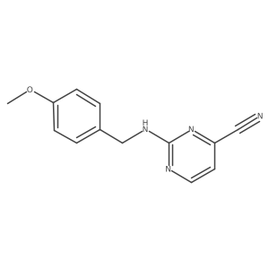 2-{[(4-Methoxyphenyl)methyl]amino}pyrimidine-4-carbonitrile Structure