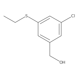 [3-Chloro-5-(ethylsulfanyl)phenyl]methanol结构式