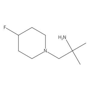 1-(4-Fluoropiperidin-1-yl)-2-methylpropan-2-amine Structure
