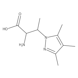 2-amino-3-(trimethyl-1H-pyrazol-1-yl)butanoic acid结构式