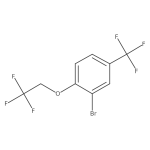 2-Bromo-1-(2,2,2-trifluoro-ethoxy)-4-trifluoromethyl-benzene结构式