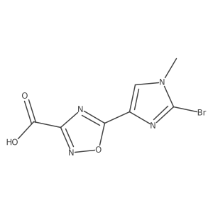 5-(2-bromo-1-methyl-1H-imidazol-4-yl)-1,2,4-oxadiazole-3-carboxylic acid结构式