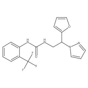 1-(2-(furan-2-yl)-2-(1H-pyrazol-1-yl)ethyl)-3-(2-(trifluoromethyl)phenyl)urea Structure