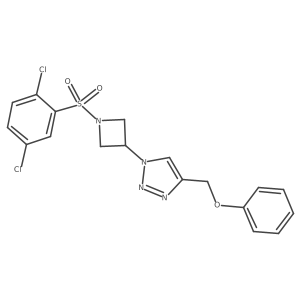 1-(1-((2,5-dichlorophenyl)sulfonyl)azetidin-3-yl)-4-(phenoxymethyl)-1H-1,2,3-triazole Structure