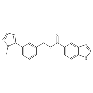 N-((5-(1-methyl-1H-pyrazol-5-yl)pyridin-3-yl)methyl)-1H-indole-5-carboxamide Structure