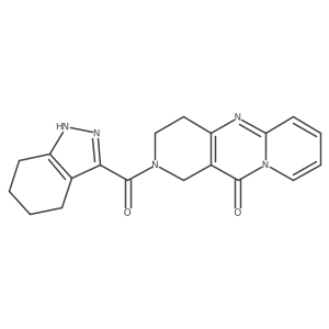 2-(4,5,6,7-tetrahydro-1H-indazole-3-carbonyl)-3,4-dihydro-1H-dipyrido[1,2-a:4',3'-d]pyrimidin-11(2H)-one结构式