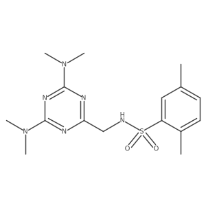 N-((4,6-bis(dimethylamino)-1,3,5-triazin-2-yl)methyl)-2,5-dimethylbenzenesulfonamide结构式