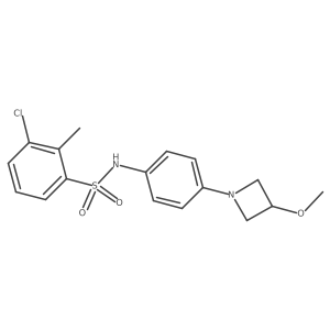 3-chloro-N-(4-(3-methoxyazetidin-1-yl)phenyl)-2-methylbenzenesulfonamide结构式
