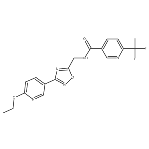 N-((3-(6-ethoxypyridin-3-yl)-1,2,4-oxadiazol-5-yl)methyl)-6-(trifluoromethyl)nicotinamide结构式
