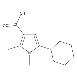 5-Cyclohexyl-1,2-dimethyl-1H-pyrrole-3-carboxylic acid结构式