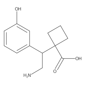 1-[2-Amino-1-(3-hydroxyphenyl)ethyl]cyclobutane-1-carboxylic acid Structure