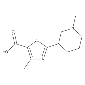 4-Methyl-2-(1-methylpiperidin-3-yl)-1,3-oxazole-5-carboxylic acid Structure