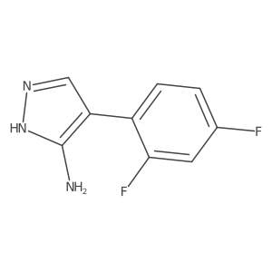 4-(2,4-difluorophenyl)-1H-pyrazol-5-amine结构式