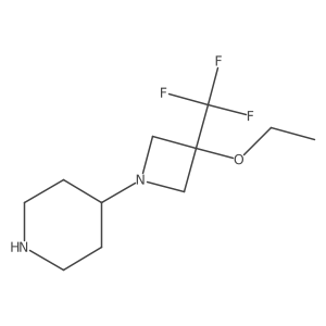 4-(3-Ethoxy-3-(trifluoromethyl)azetidin-1-yl)piperidine结构式