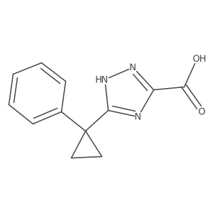 3-(1-Phenylcyclopropyl)-1H-1,2,4-triazole-5-carboxylic acid Structure
