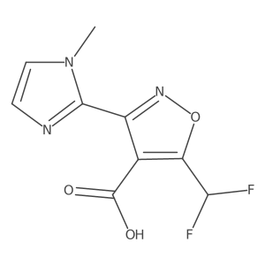 5-(difluoromethyl)-3-(1-methyl-1H-imidazol-2-yl)-1,2-oxazole-4-carboxylic acid Structure
