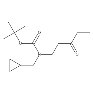 tert-butyl N-(cyclopropylmethyl)-N-(3-oxopentyl)carbamate Structure