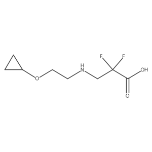 3-[(2-Cyclopropoxyethyl)amino]-2,2-difluoropropanoic acid Structure