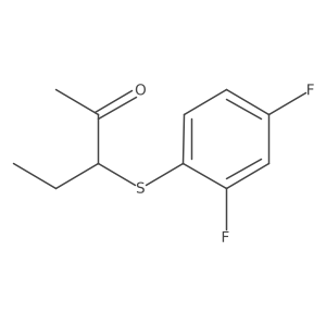 3-[(2,4-Difluorophenyl)sulfanyl]pentan-2-one结构式