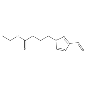 ethyl 4-(3-formyl-1H-pyrazol-1-yl)butanoate结构式