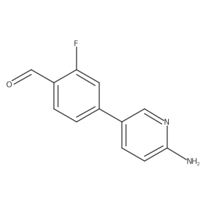 4-(6-Aminopyridin-3-yl)-2-fluorobenzaldehyde Structure