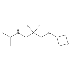 [2,2-Difluoro-3-(oxetan-3-yloxy)propyl](propan-2-yl)amine结构式