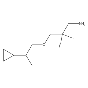 3-(2-Cyclopropylpropoxy)-2,2-difluoropropan-1-amine Structure