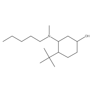 4-Tert-butyl-3-[methyl(pentyl)amino]cyclohexan-1-ol Structure