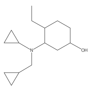 3-[Cyclopropyl(cyclopropylmethyl)amino]-4-ethylcyclohexan-1-ol结构式