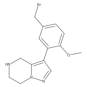 3-[5-(bromomethyl)-2-methoxyphenyl]-4H,5H,6H,7H-pyrazolo[1,5-a]pyrazine Structure